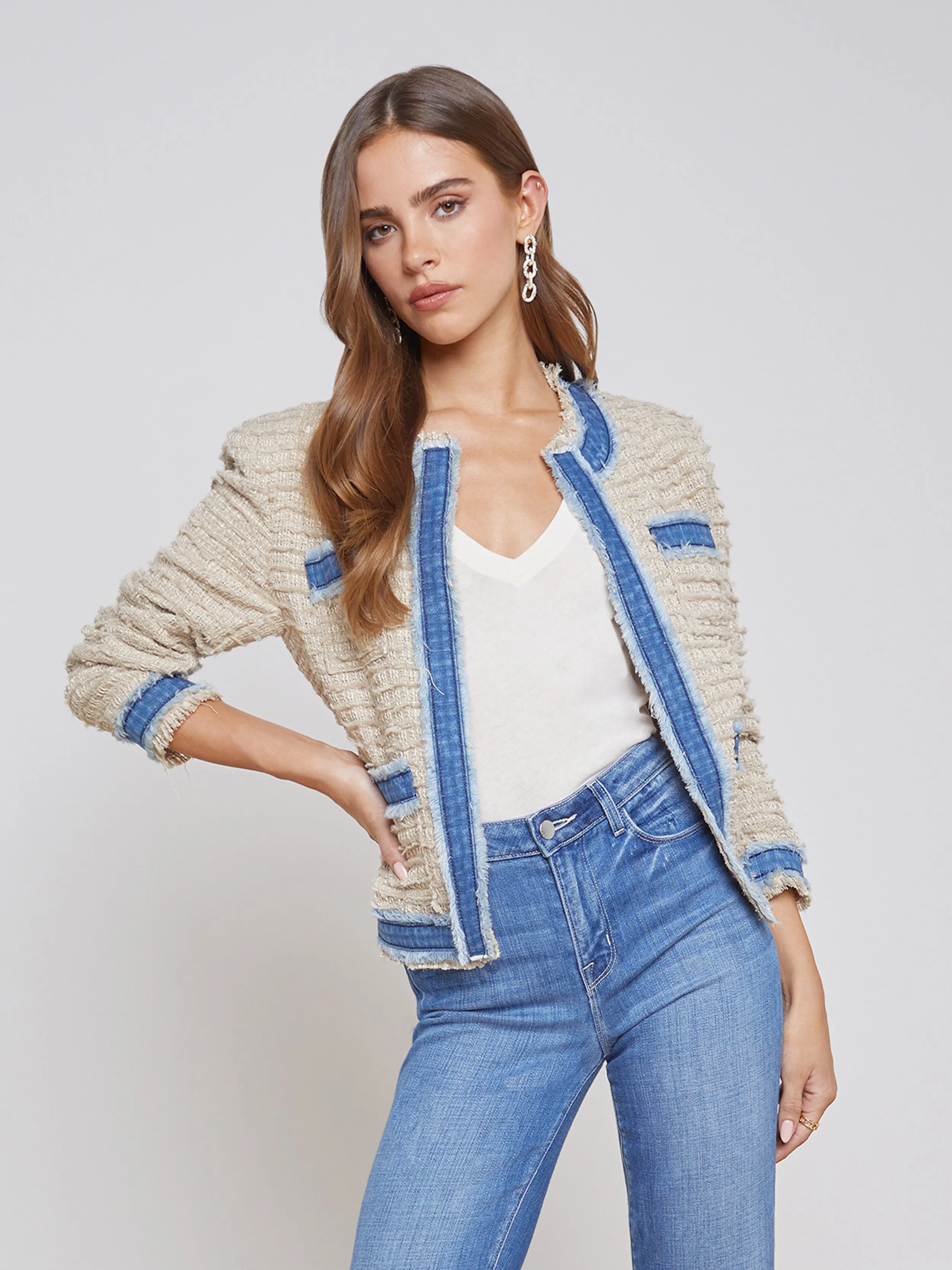 Agnes Tweed Denim Jacket