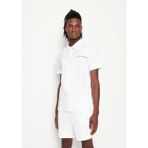 AX White Jersey Cotton Polo Shirt