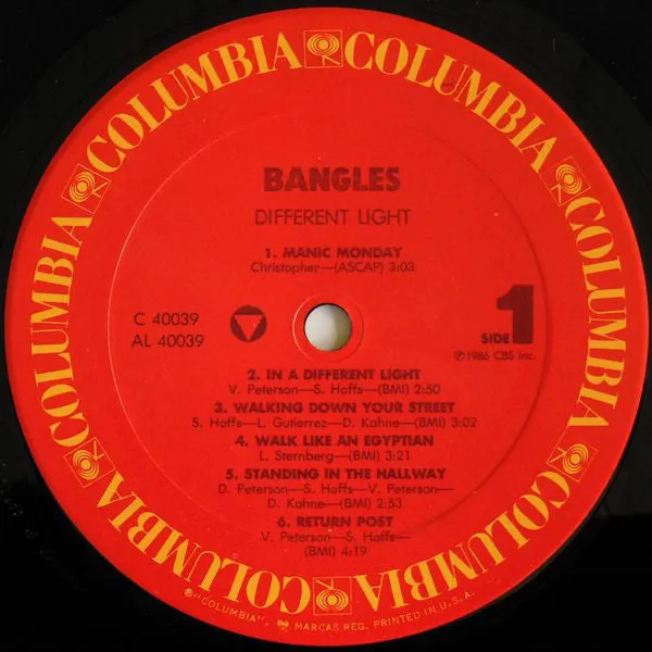 Bangles - Different Light (LP, Album, Car) (VG )