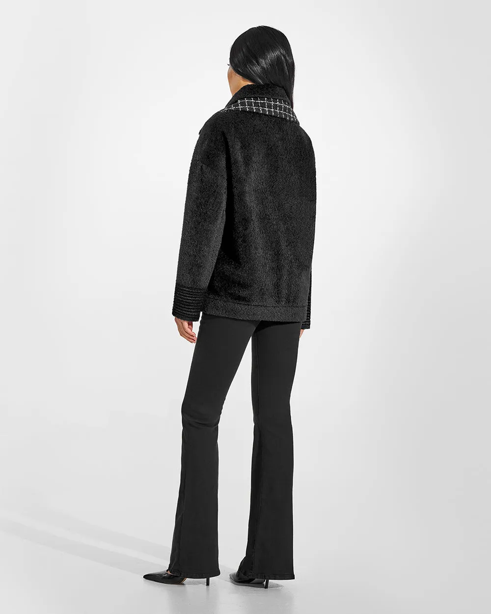 Bouclé Alpaca Signature Double Collar Bomber