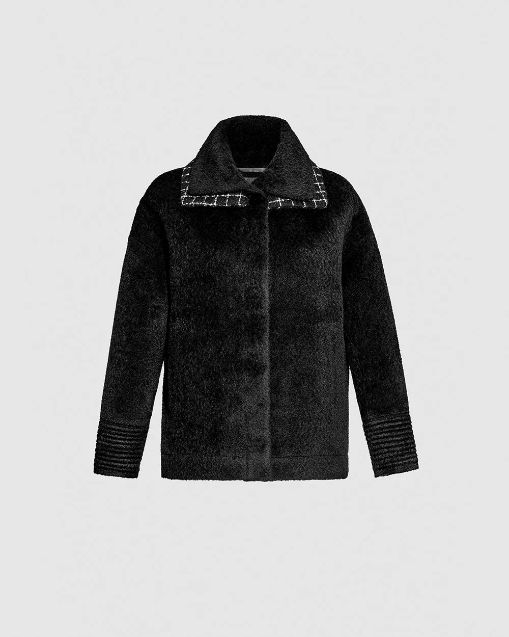 Bouclé Alpaca Signature Double Collar Bomber