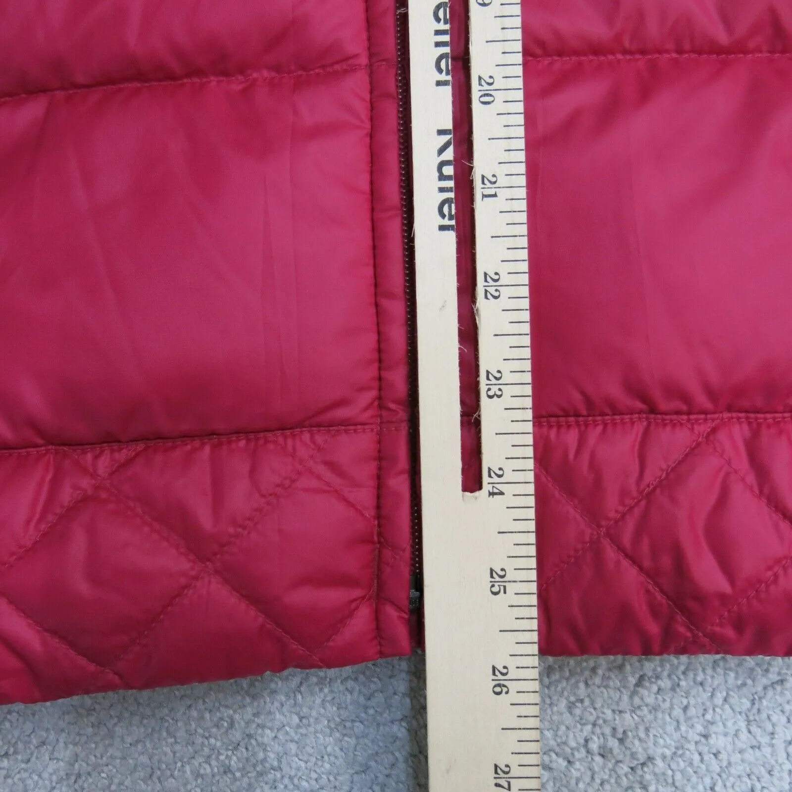 Columbia Womens Down Puffer Vest Jacket Full Zip Sleeveless Mock Neck Pink SZ M