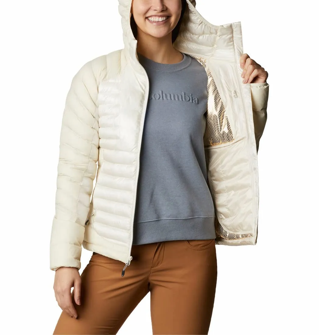 Columbia Womens Labyrinth Loop Hooded Jacket, Chalk, L