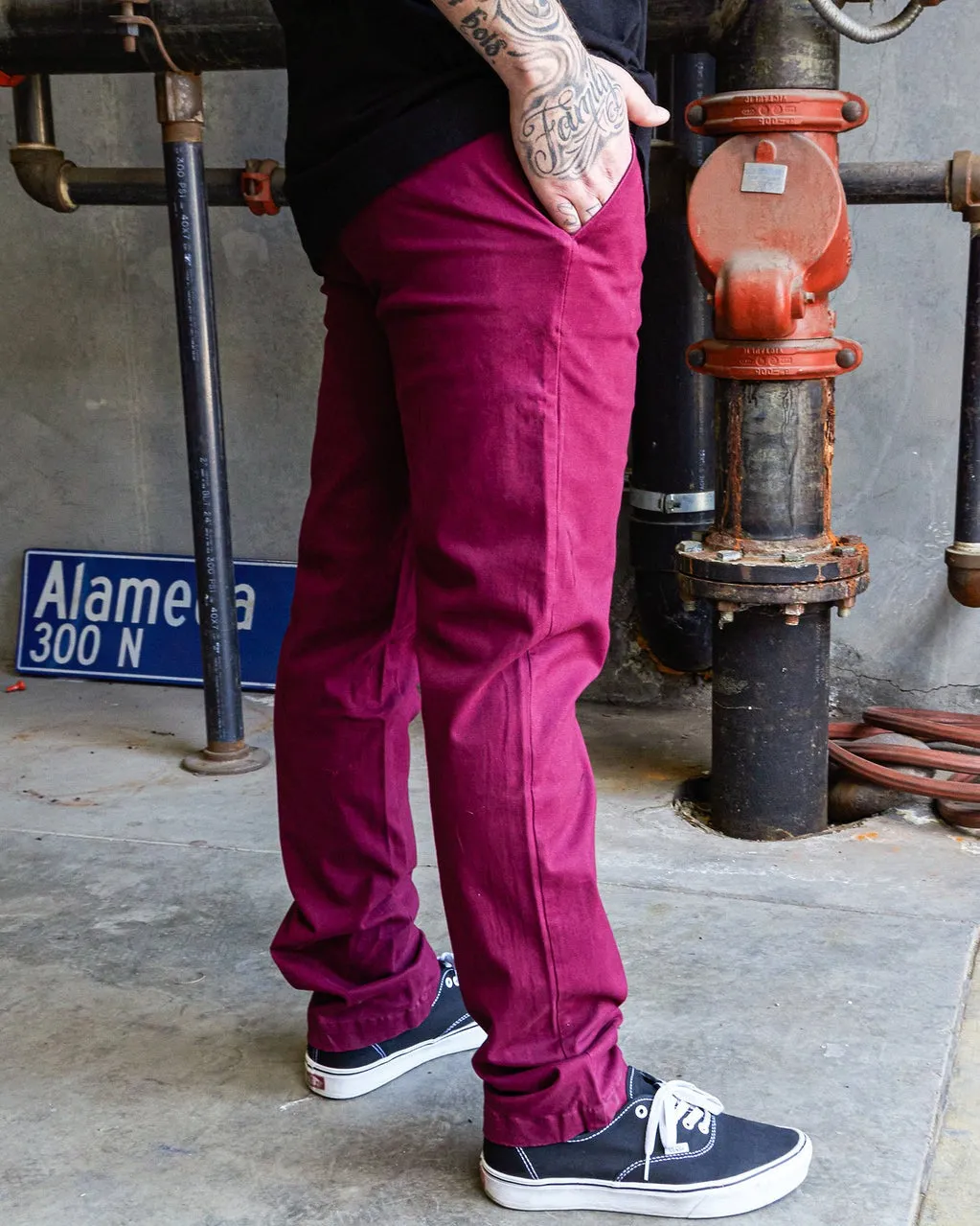 Dixxon Chino Pants - Maroon