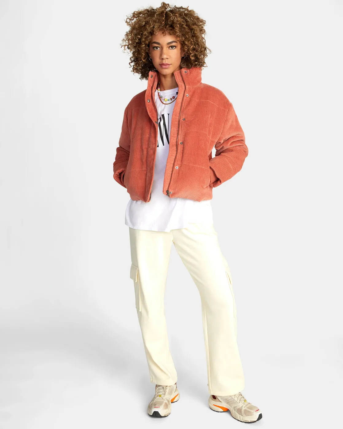 Eezeh Corduroy Puffer Jacket - Cinnamon