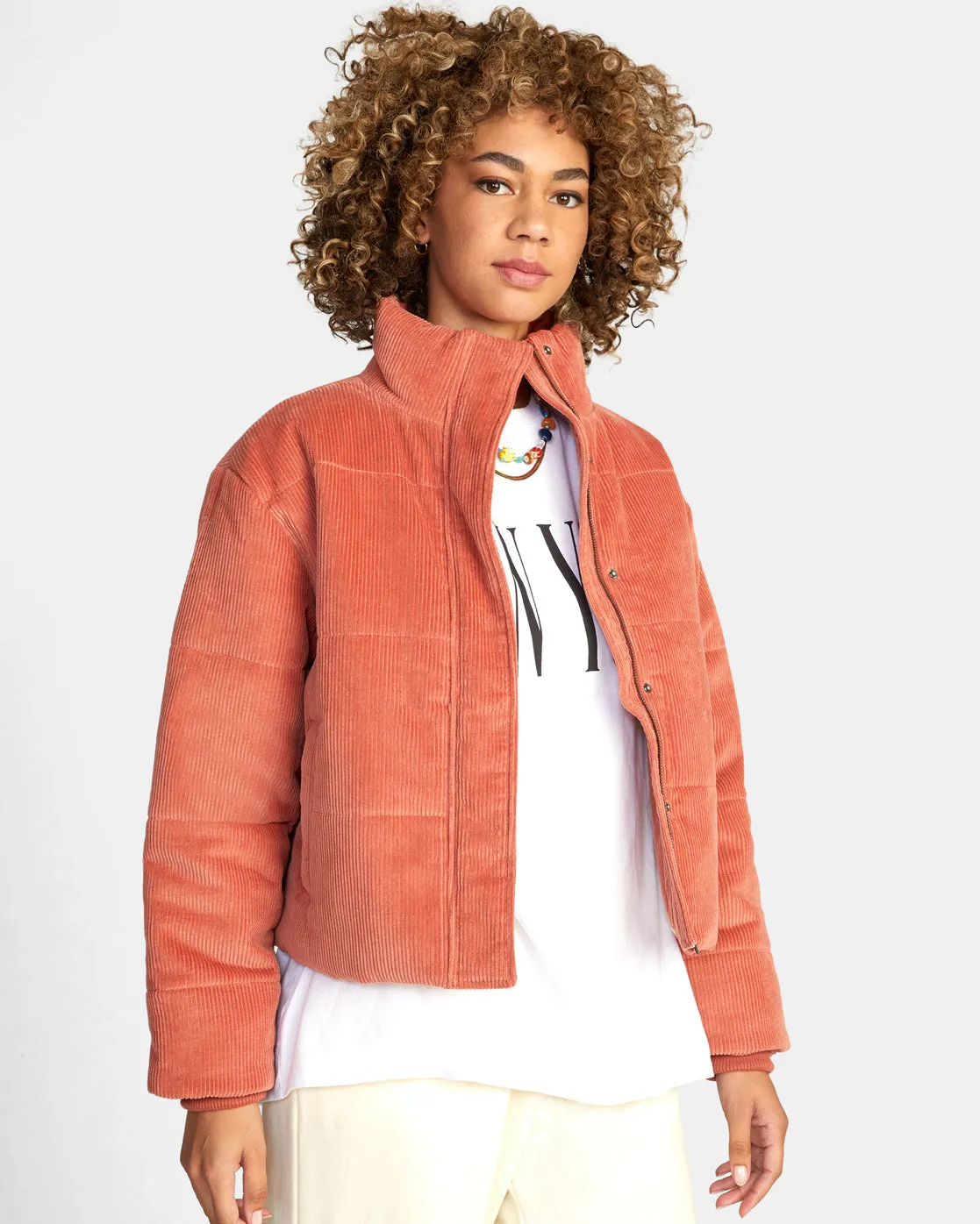 Eezeh Corduroy Puffer Jacket - Cinnamon