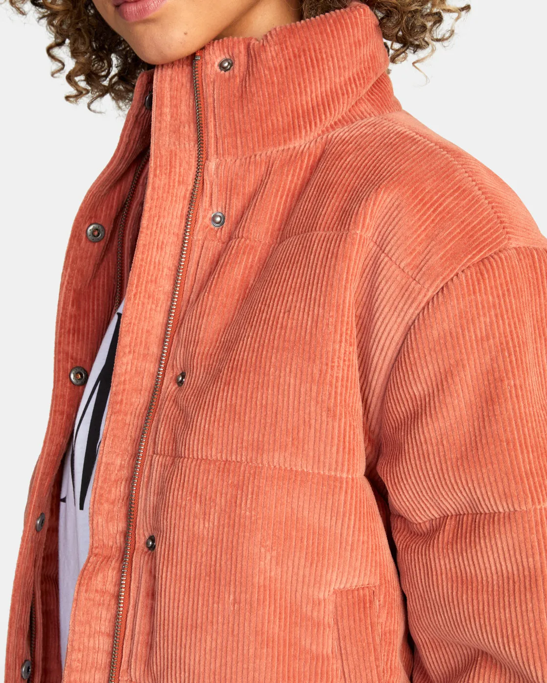 Eezeh Corduroy Puffer Jacket - Cinnamon