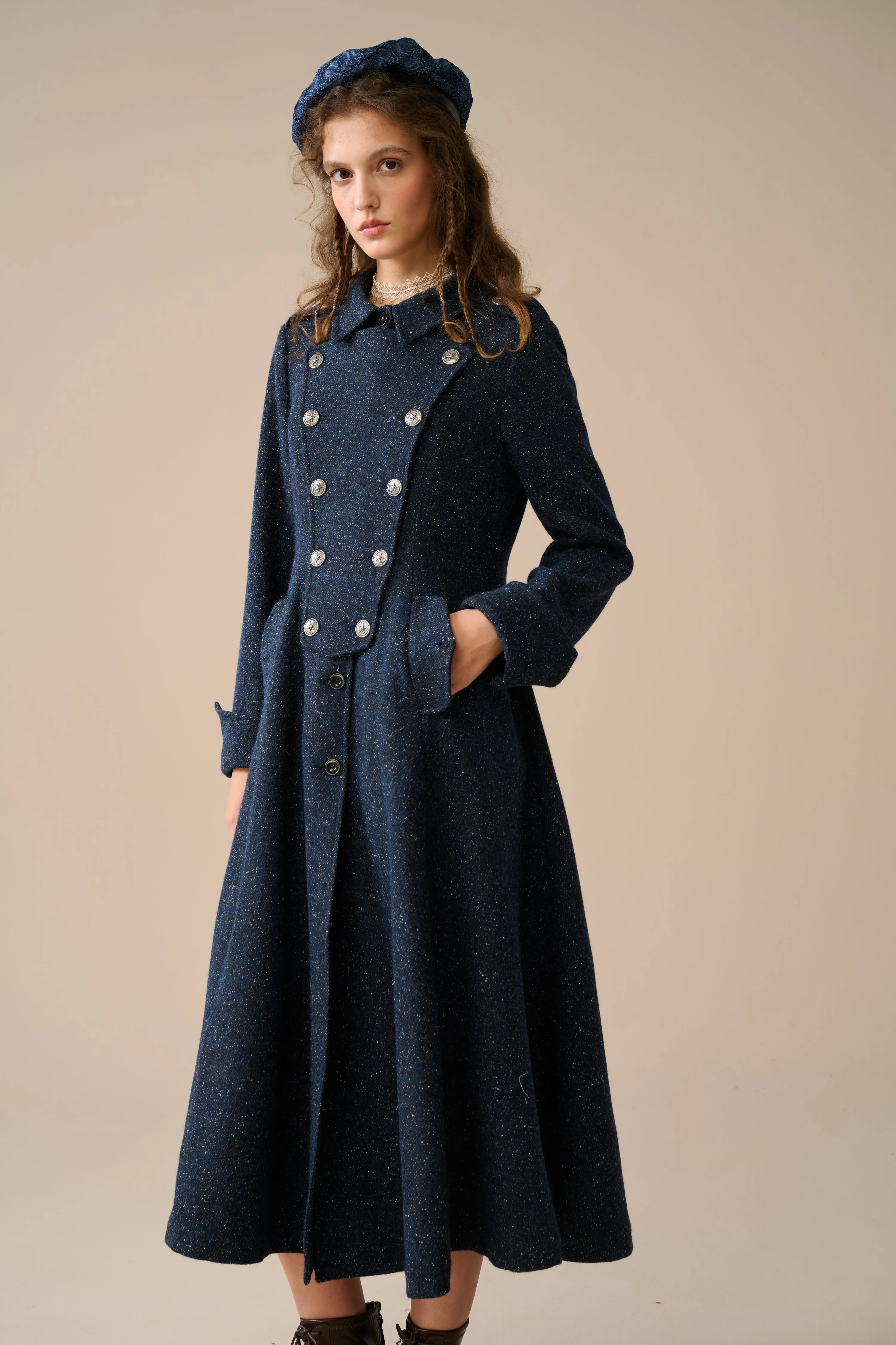 Erica 23 |Double breasted 100% wool coat