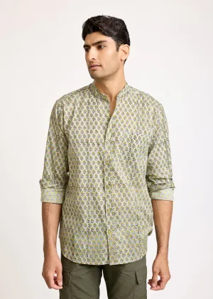 Full sleeves Printed Shirt - Olive