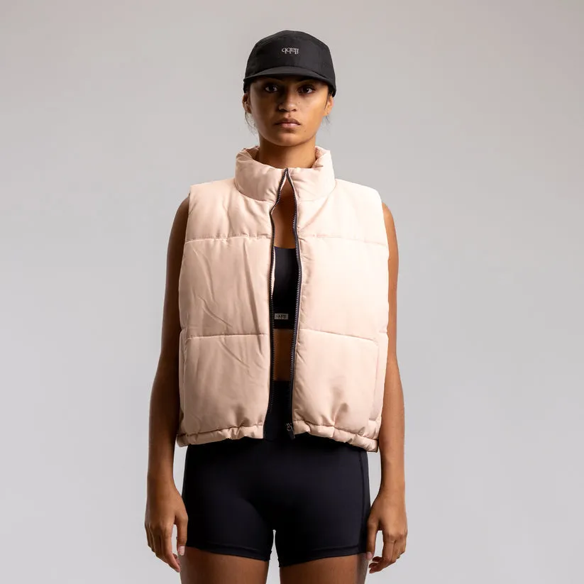 Ilabb Cropped Puffer Vest Nude