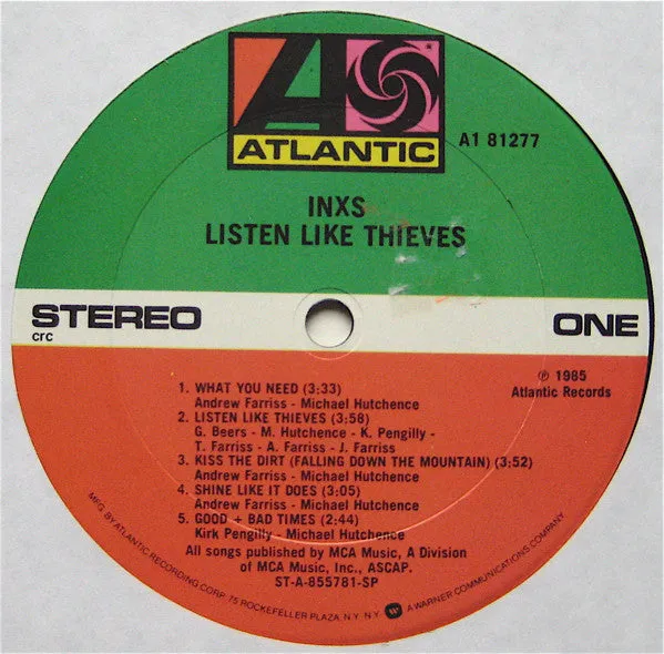 INXS - Listen Like Thieves (LP, Album, Club, Col) (VG )