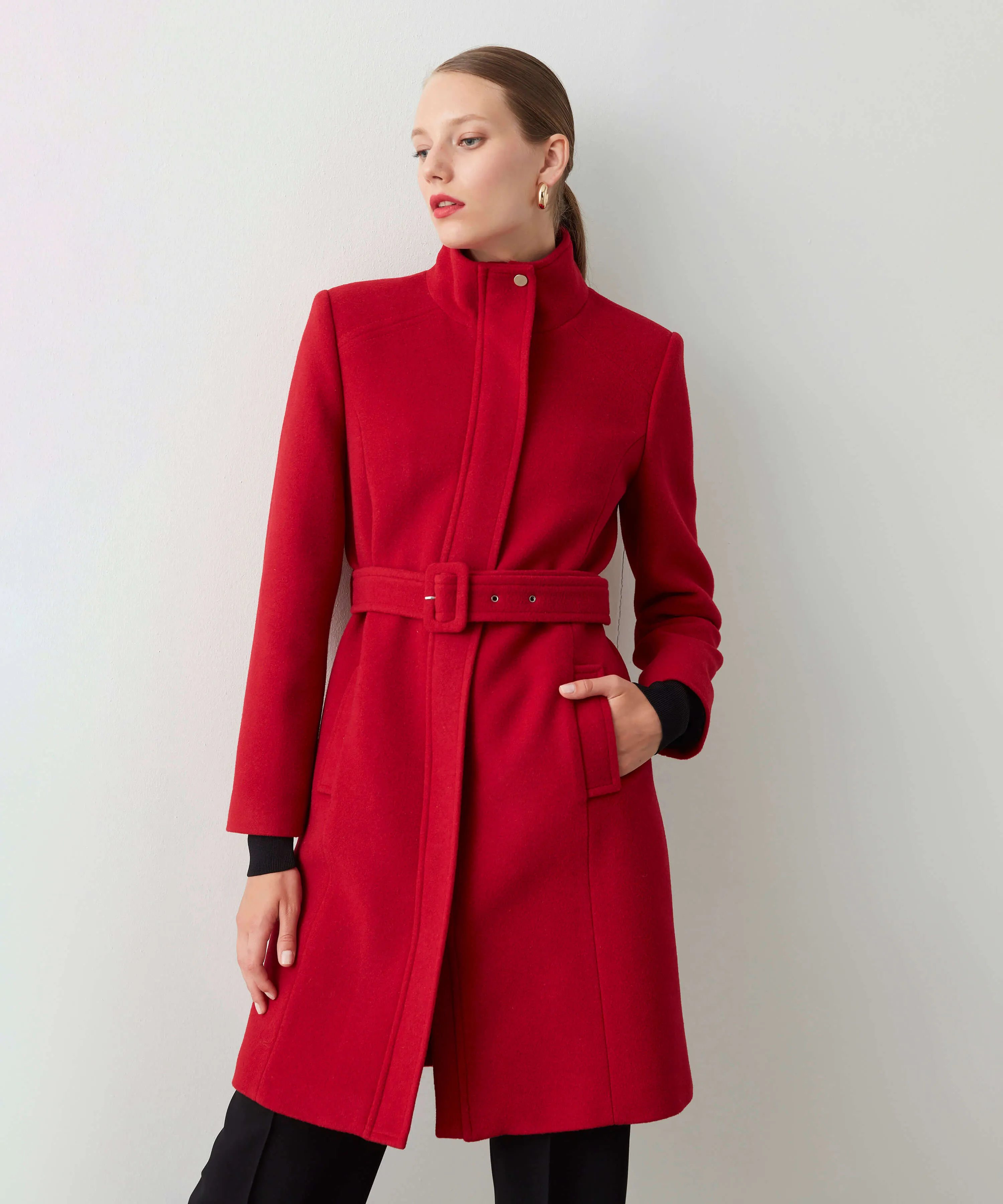 Ipekyol Classic Cut Coat Red