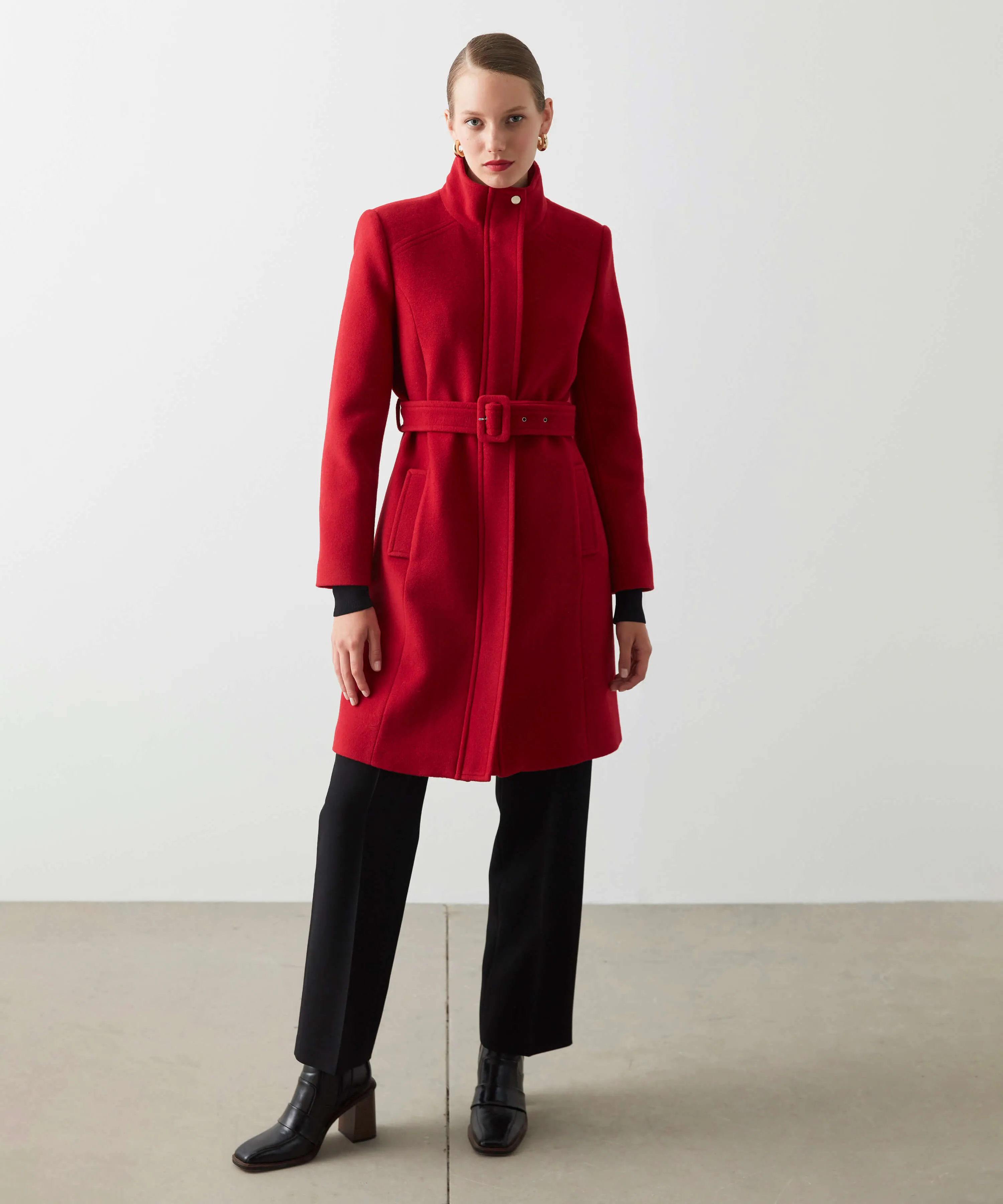 Ipekyol Classic Cut Coat Red