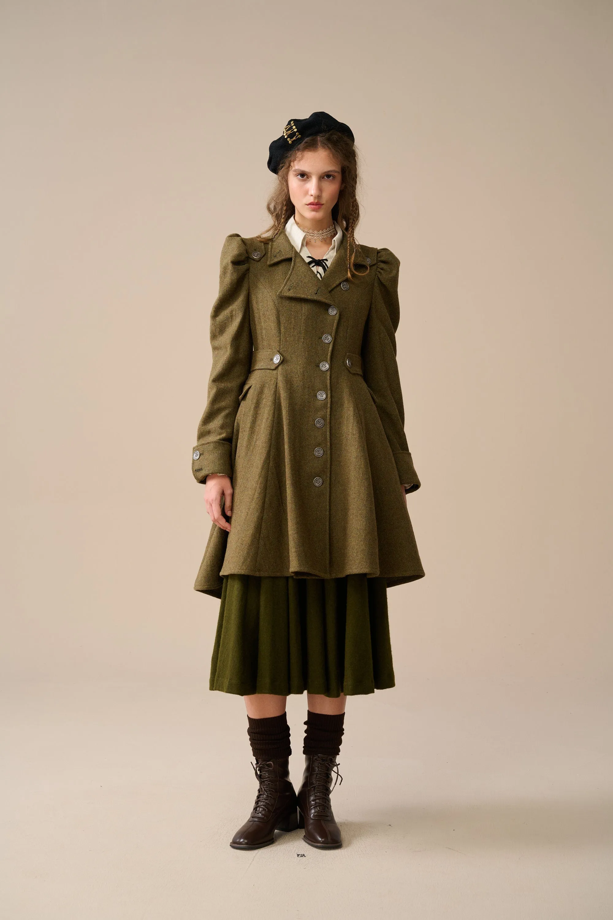 Jade 22 | Belted vintage wool coat