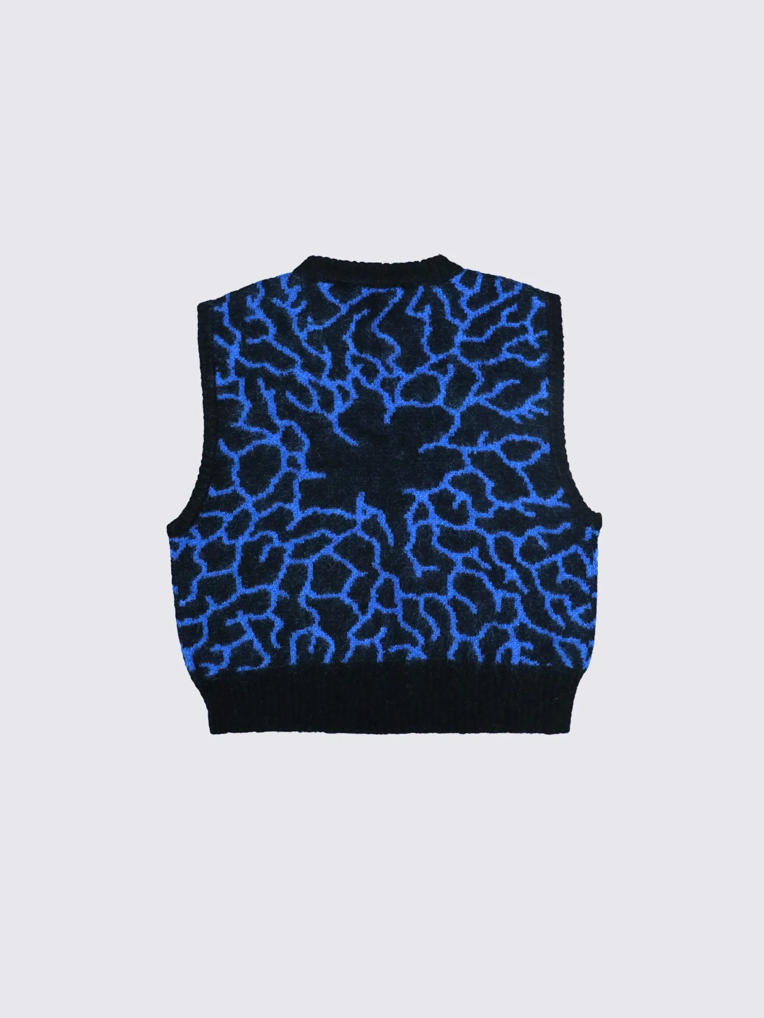 KNIT VEST MYCELIUM  ELECTRIC BLUE