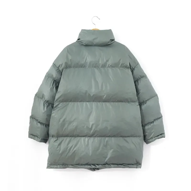 Ladies thick warm water proof puffer jacket fashion winter jacket