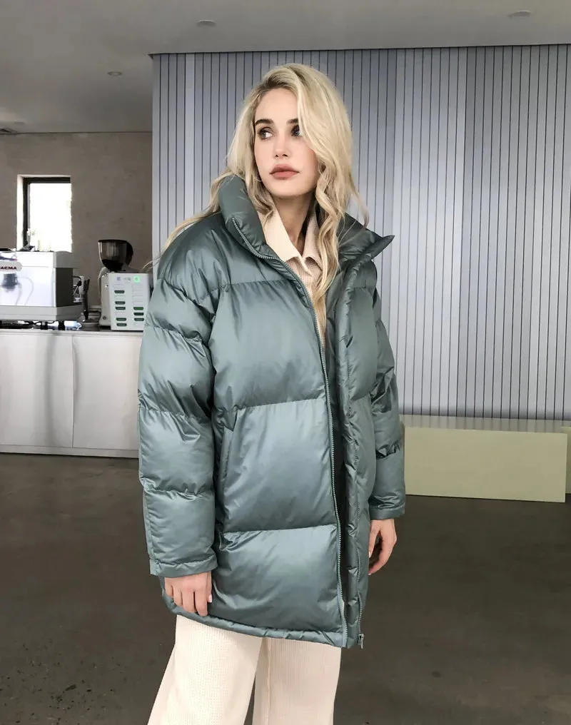 Ladies thick warm water proof puffer jacket fashion winter jacket