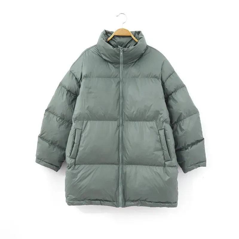 Ladies thick warm water proof puffer jacket fashion winter jacket