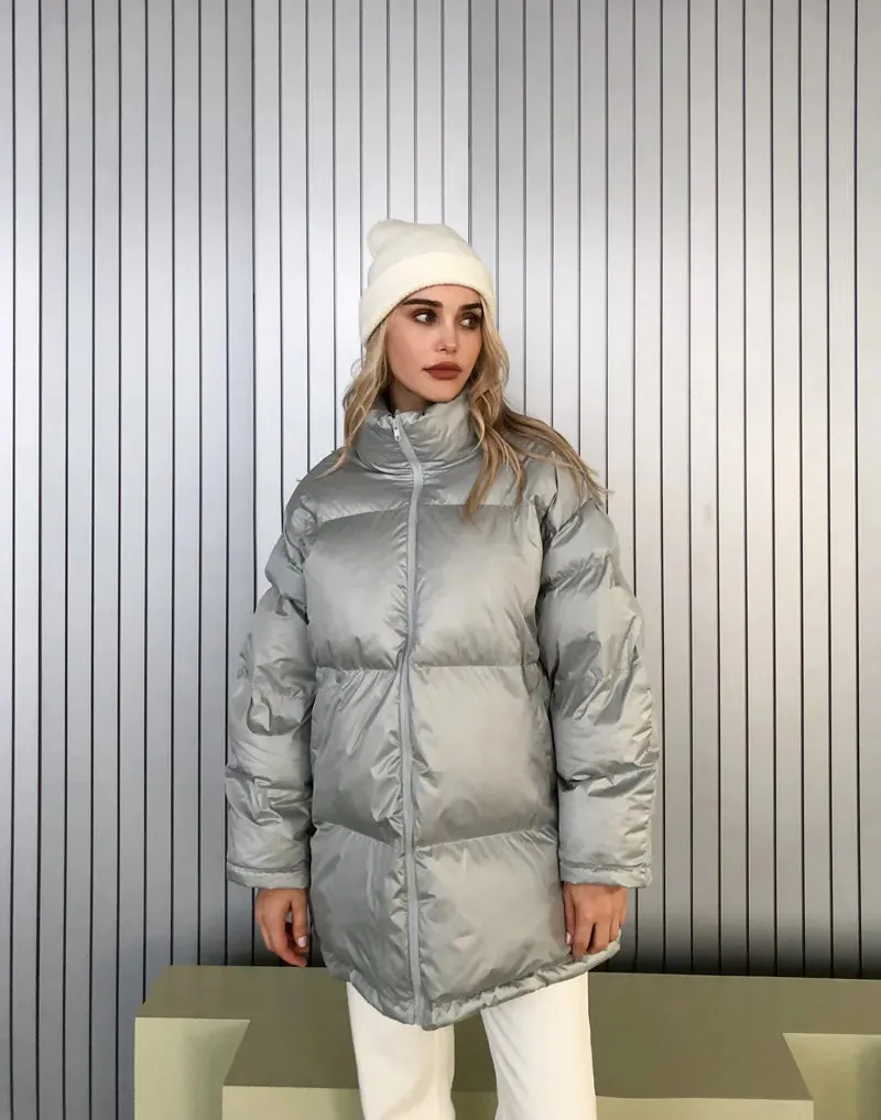 Ladies thick warm water proof puffer jacket fashion winter jacket