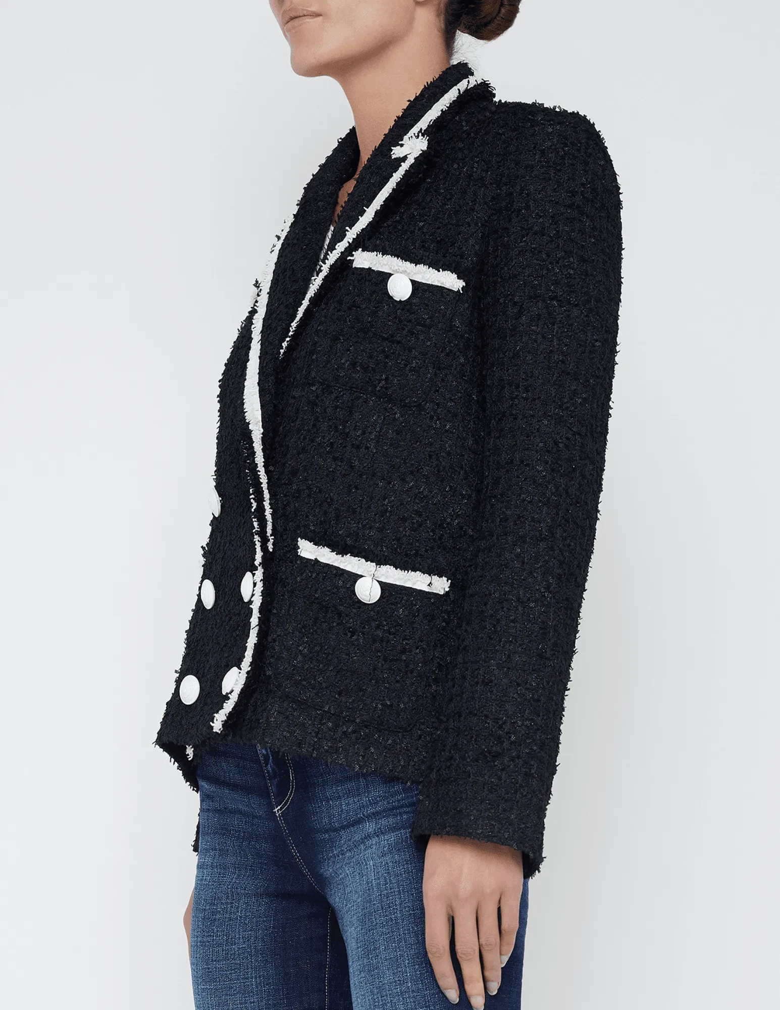 L'Agence Alectra Tweed Collared Jacket