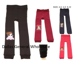 Little Girls Fur Insulated Fleece Leggings Wholesale