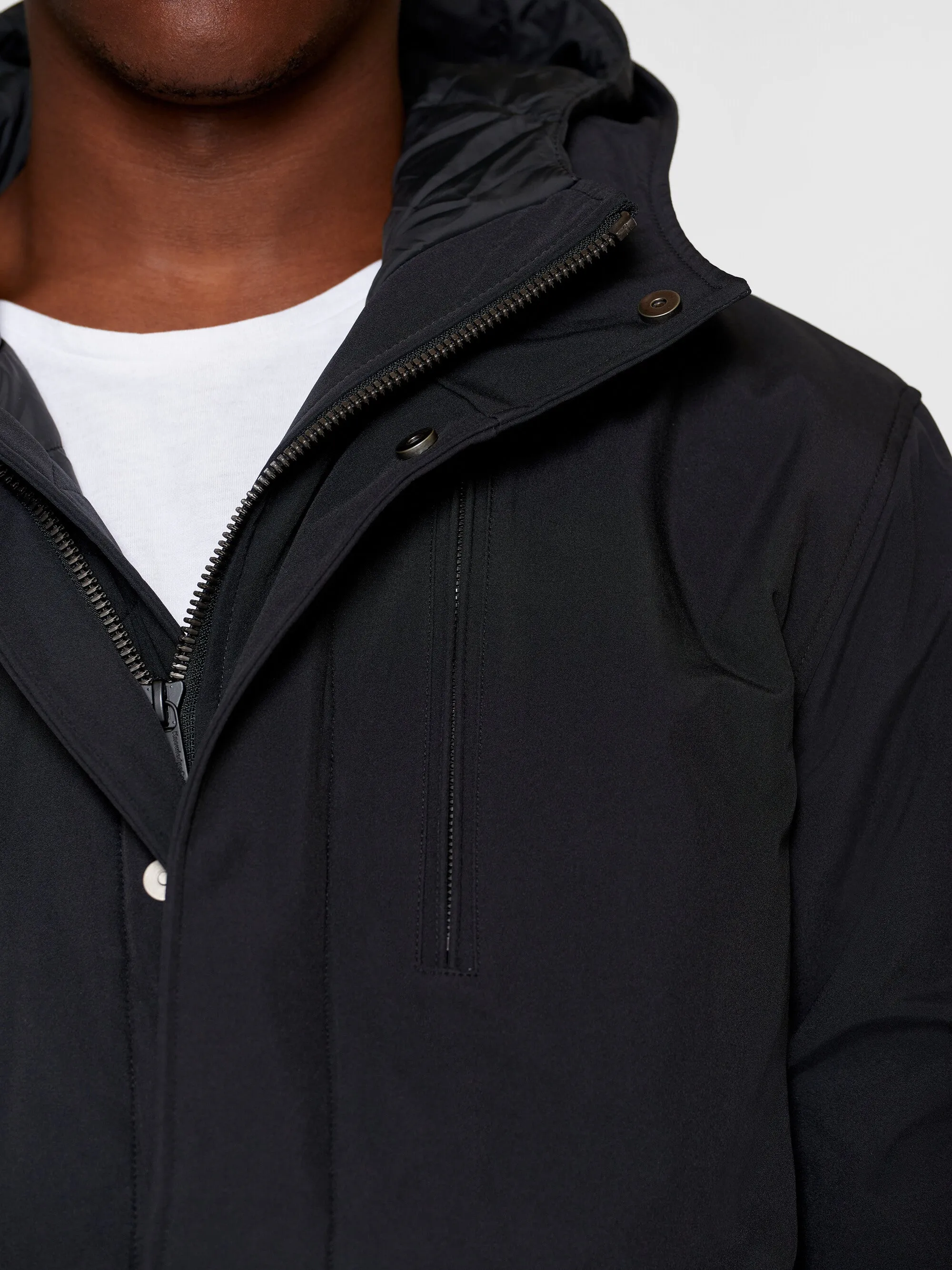 Long soft shell jacket CLIMATE SHELL™ - Black Jet