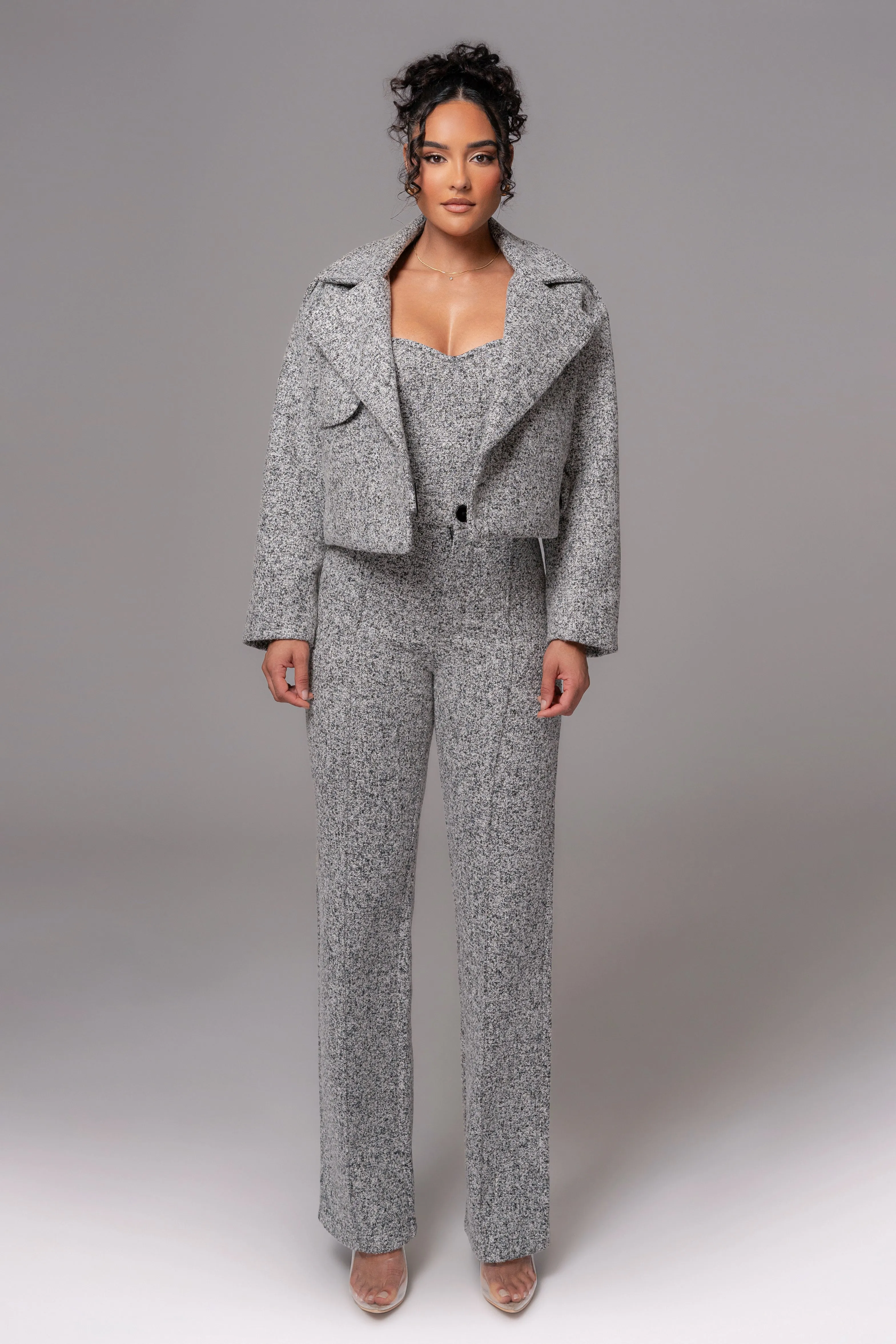 Lt. Grey  Zoe Tweed Jacket