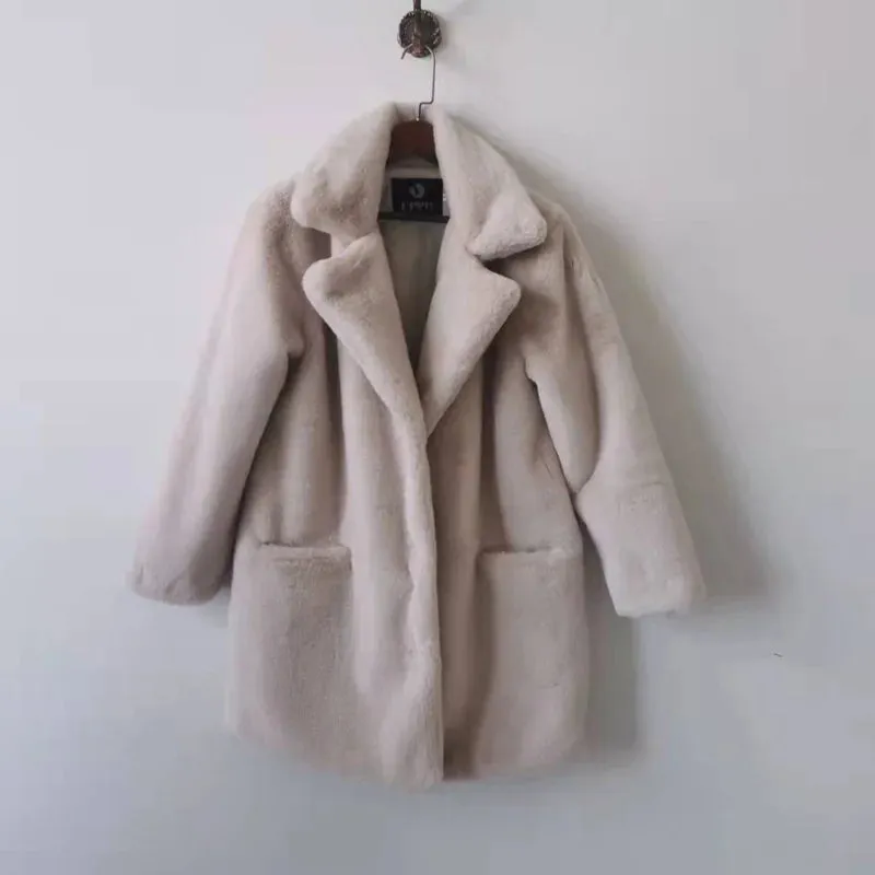 Marilyn Middle -Long Overcoat Turn Down Collar Coat