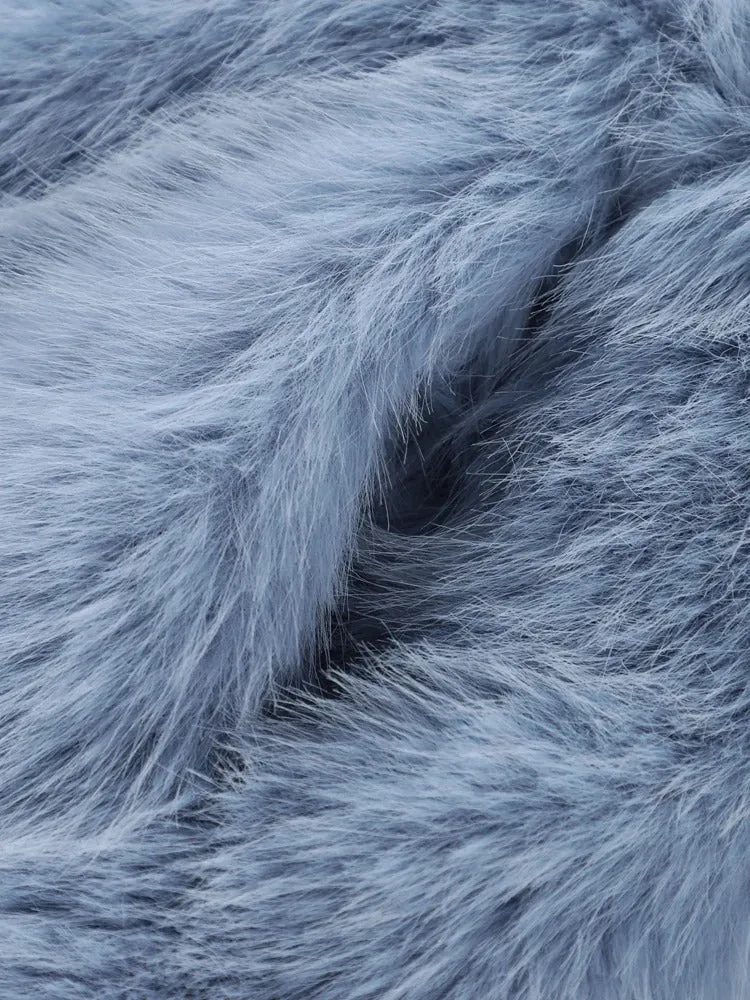 Mid-Length Women's Fur Coat Suit Collar Loose Imitation Fox Fur Plush Coats Warm Soft Thickened Winter Socialite Fur Overcoat