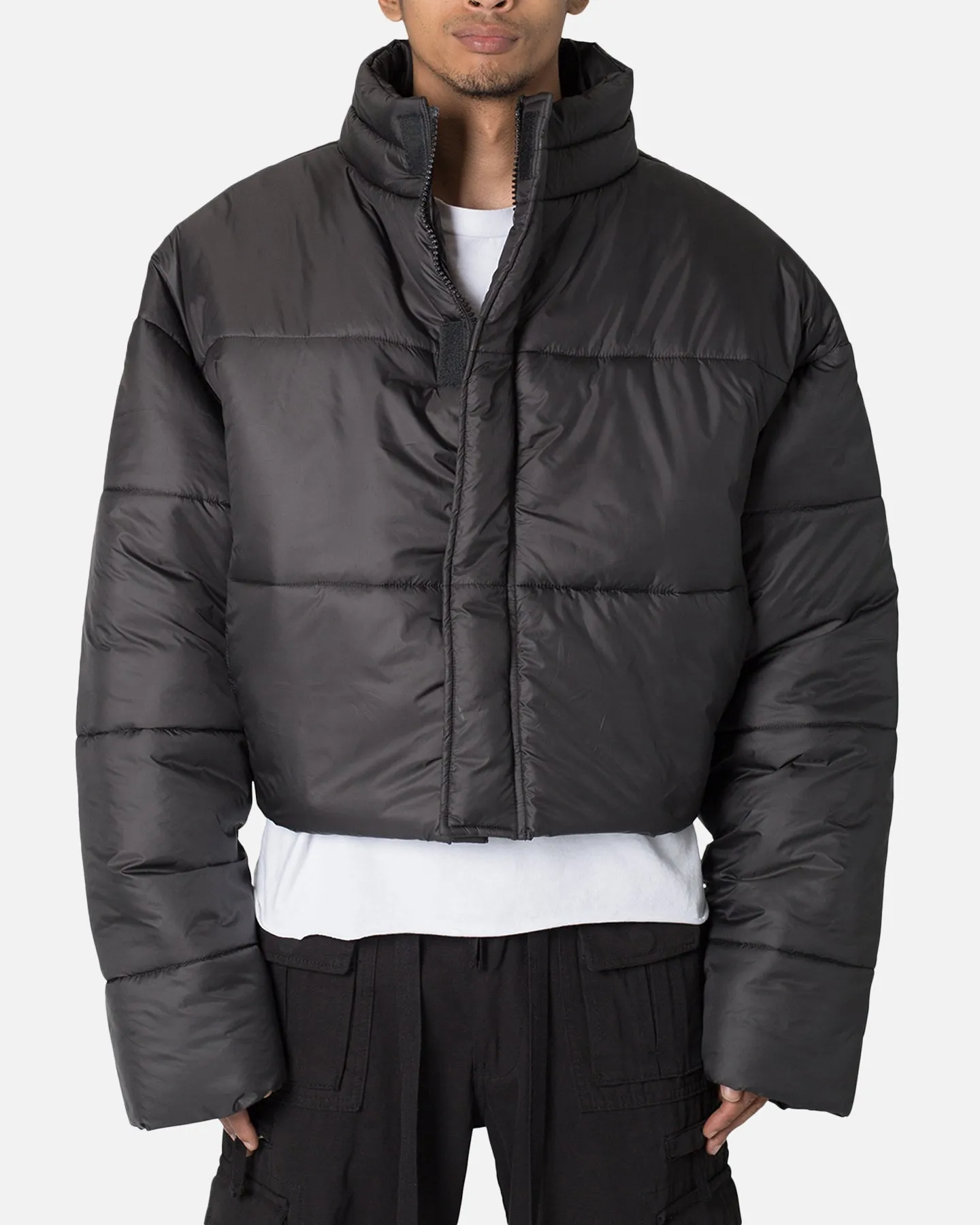 MNML Cropped Puffer II Jacket Black