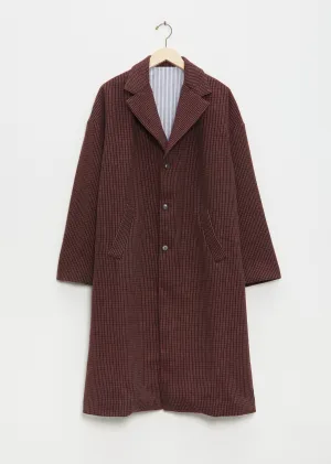 Moon Wool Coat — Red Check