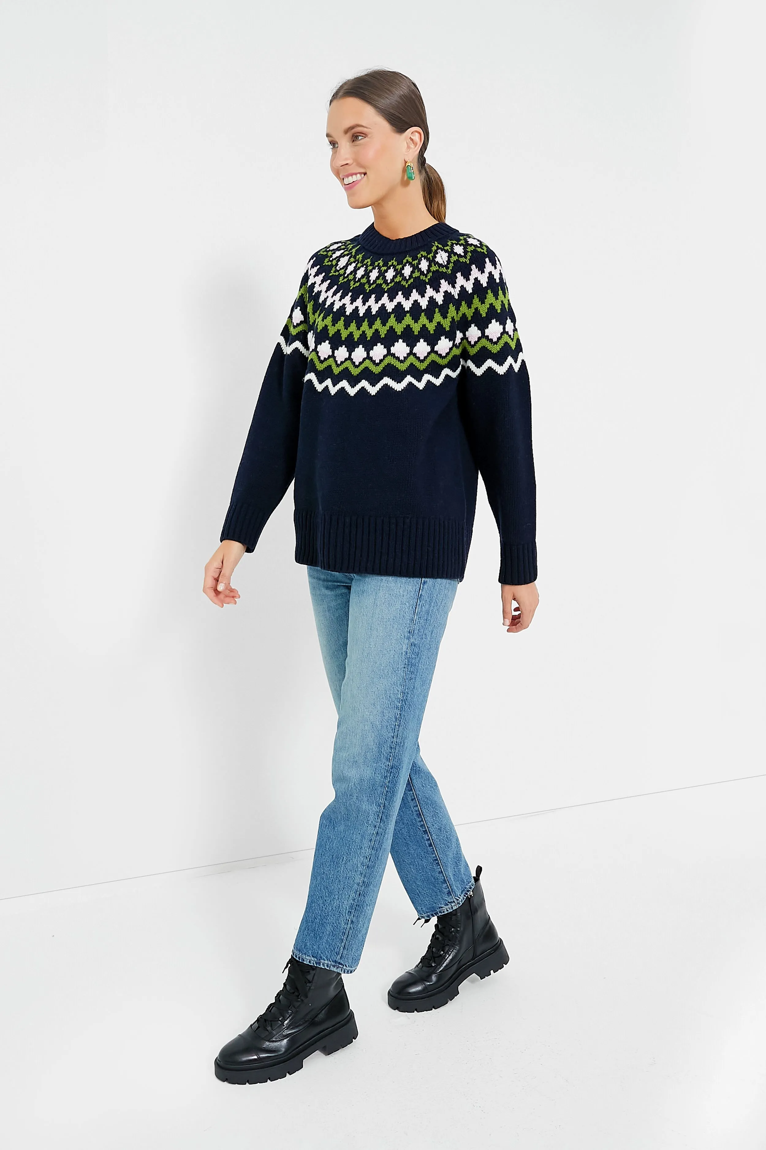 Navy Chesil Knit Sweater