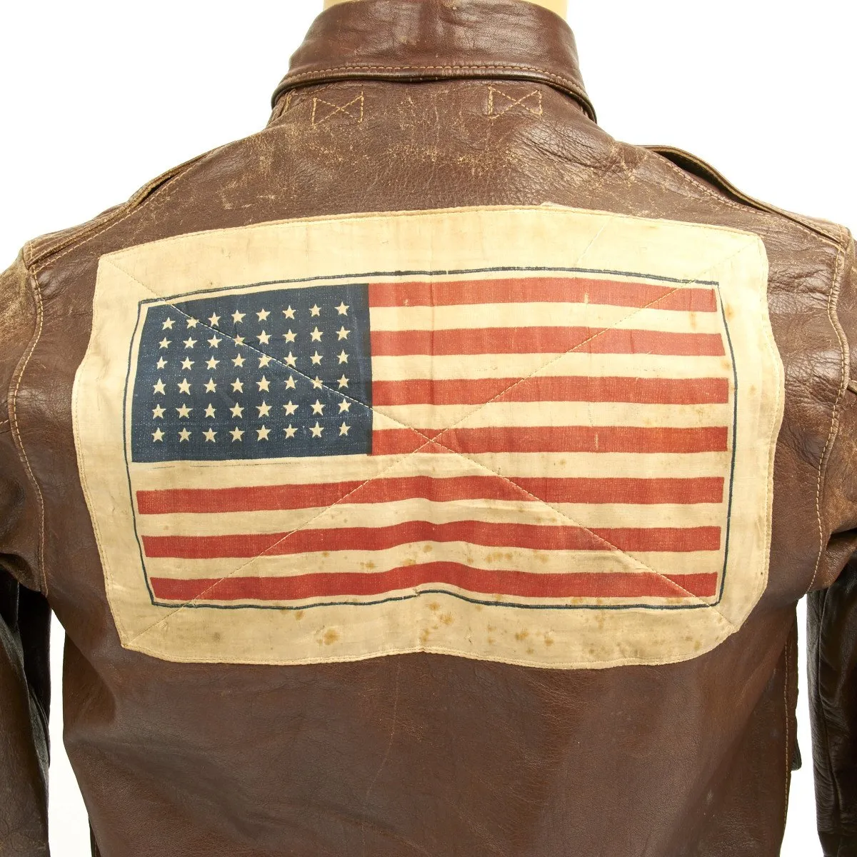 Original U.S. WWII B-25 Bomber 22nd Squadron 7th Bomb Group Named A-2 Flight Jacket (Size 38)- Lieutenant R.P. DU BOIS