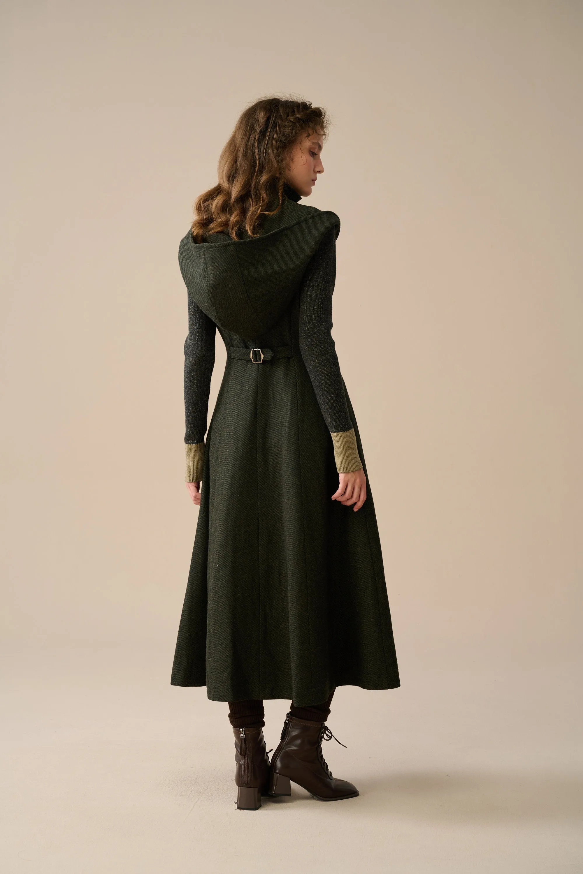 Patricia 21| hooded corset wool dress