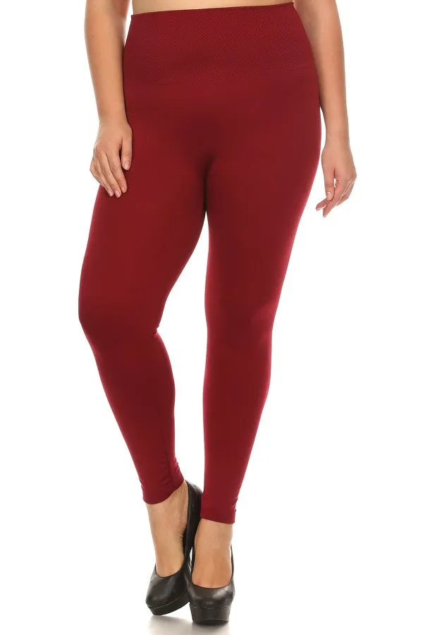 Plus Size Fleece Lined Seamless Leggings