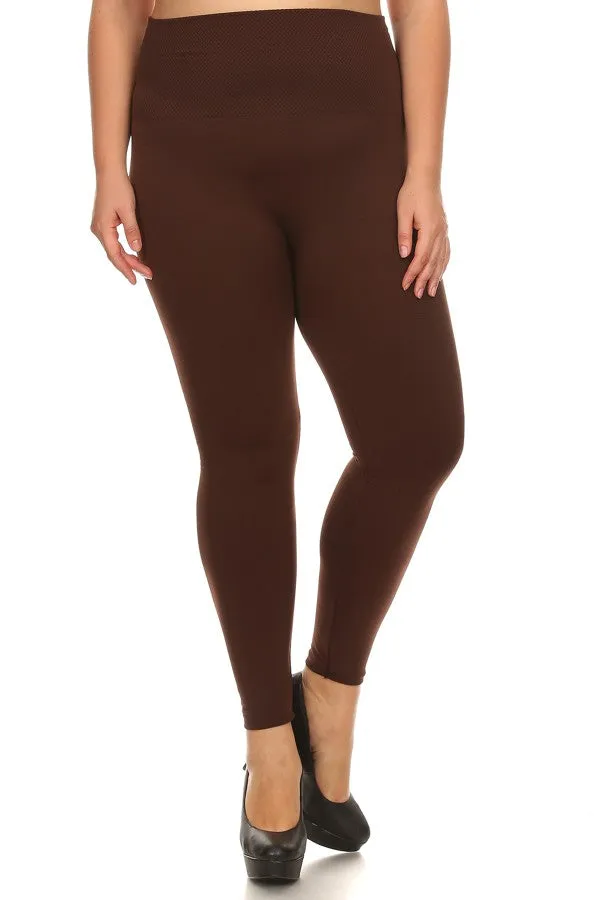 Plus Size Fleece Lined Seamless Leggings