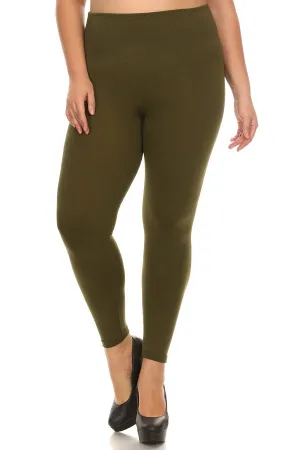 Plus Size Fleece Lined Seamless Leggings