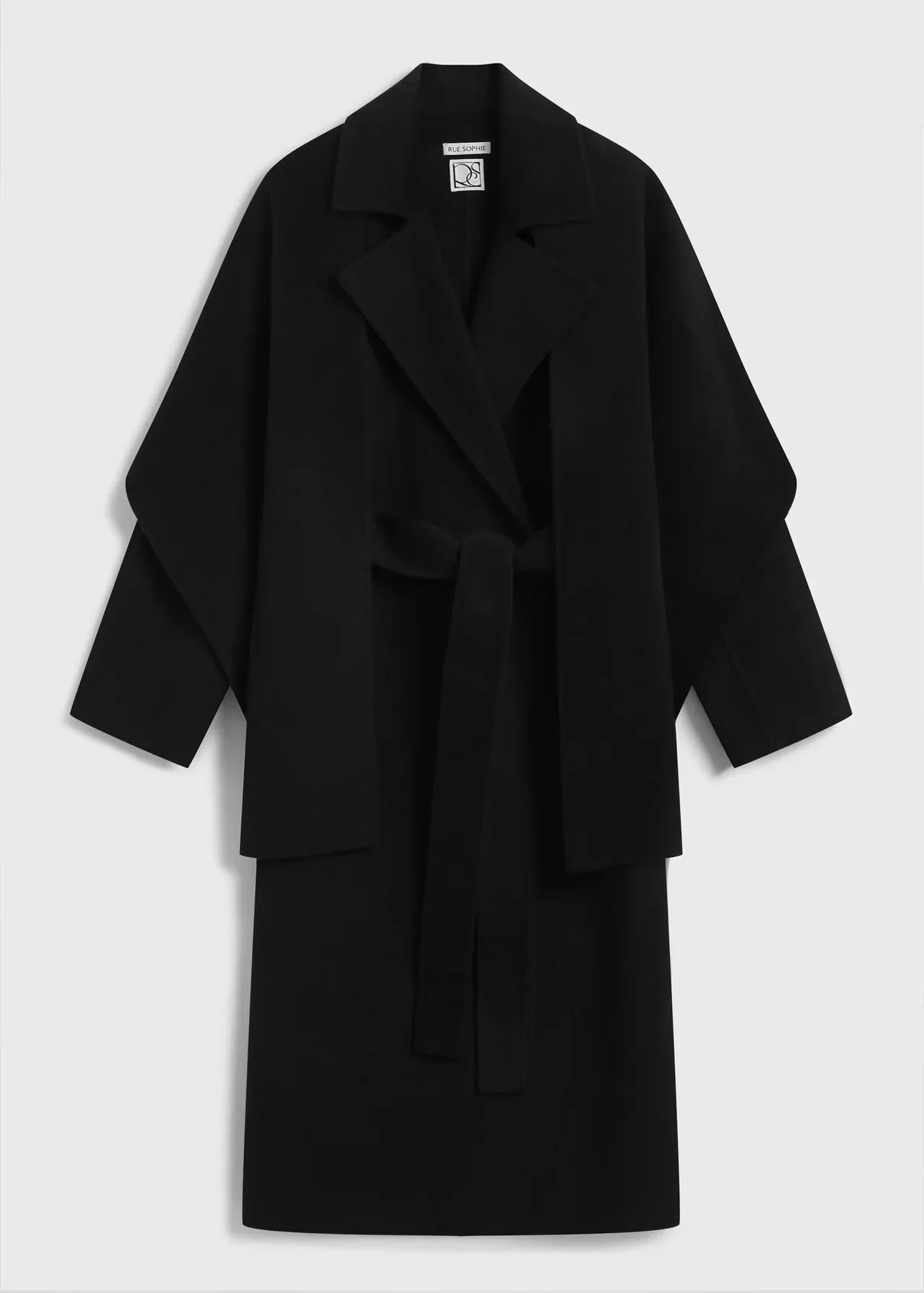 Rue Sophie Black Grand Scarf Coat