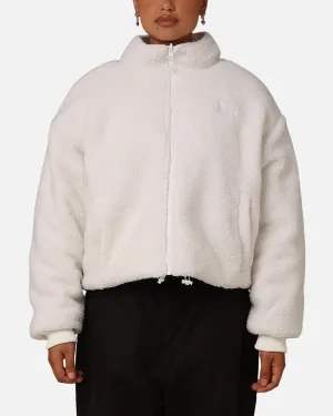 StÃ¼ssy Women's Graffiti Cropped Puffer Jacket White