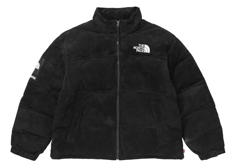 Supreme The North Face Suede Nuptse Jacket Black