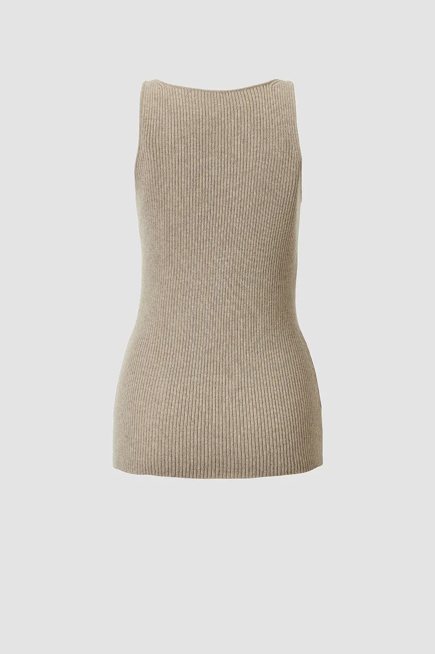 Taupe Nora Knitted Vest