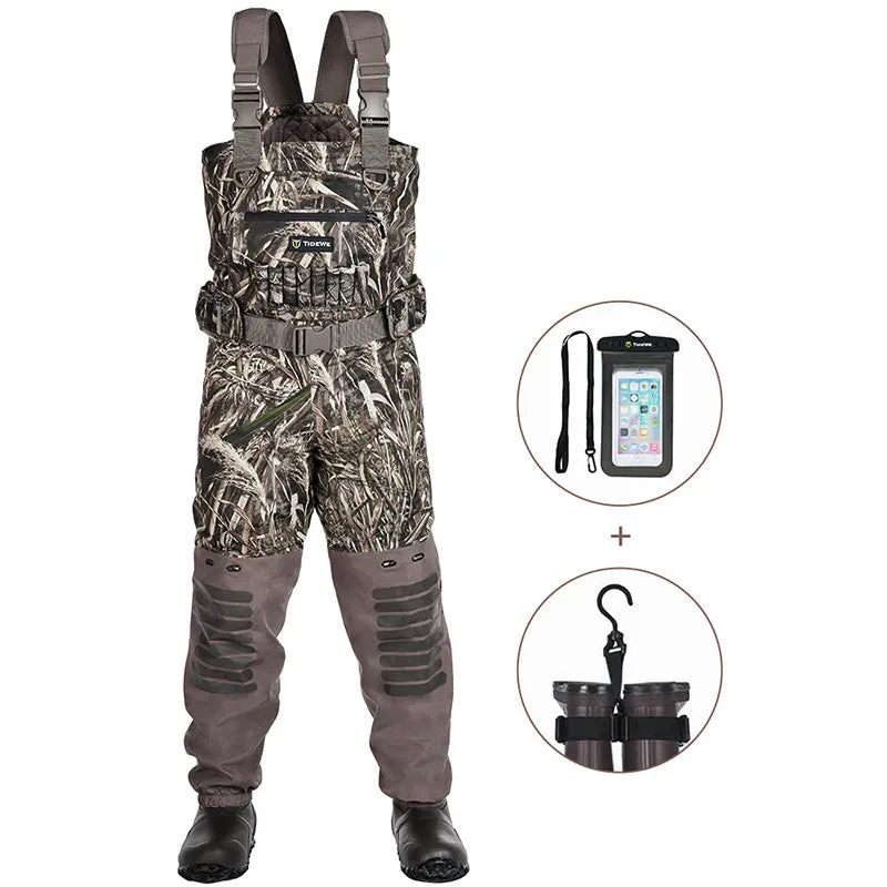 TideWe®Insulated Breathable Chest Waders 1600G Waterproof Bootfoot Duck Hunting Waders