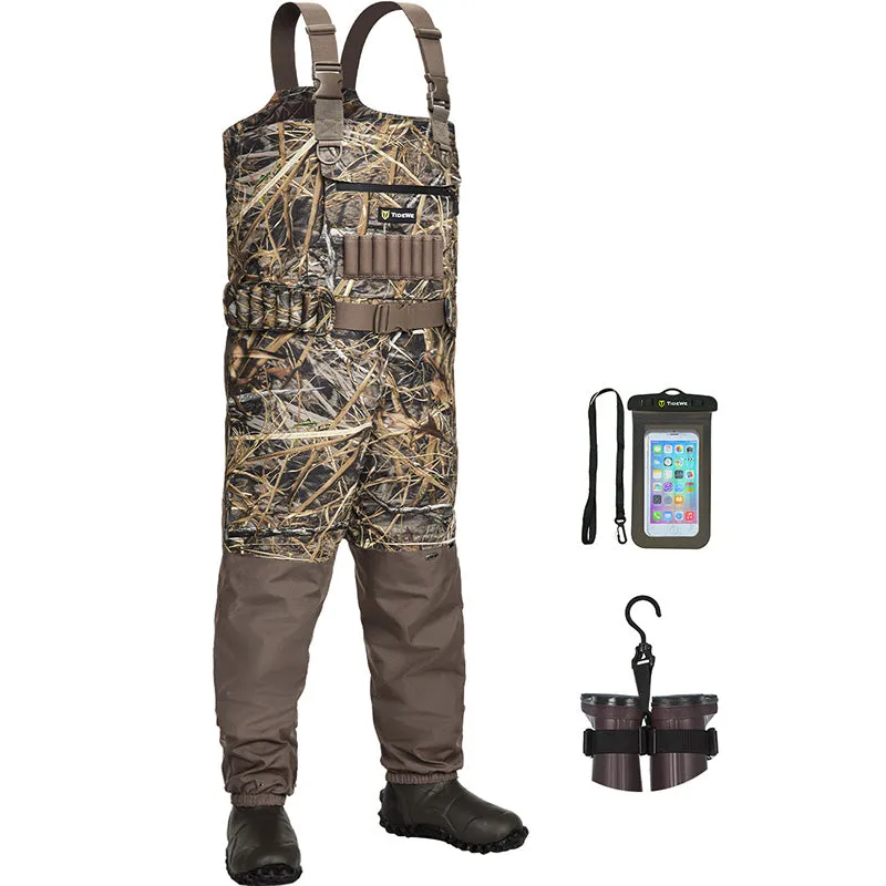 TideWe®Insulated Breathable Chest Waders 1600G Waterproof Bootfoot Duck Hunting Waders