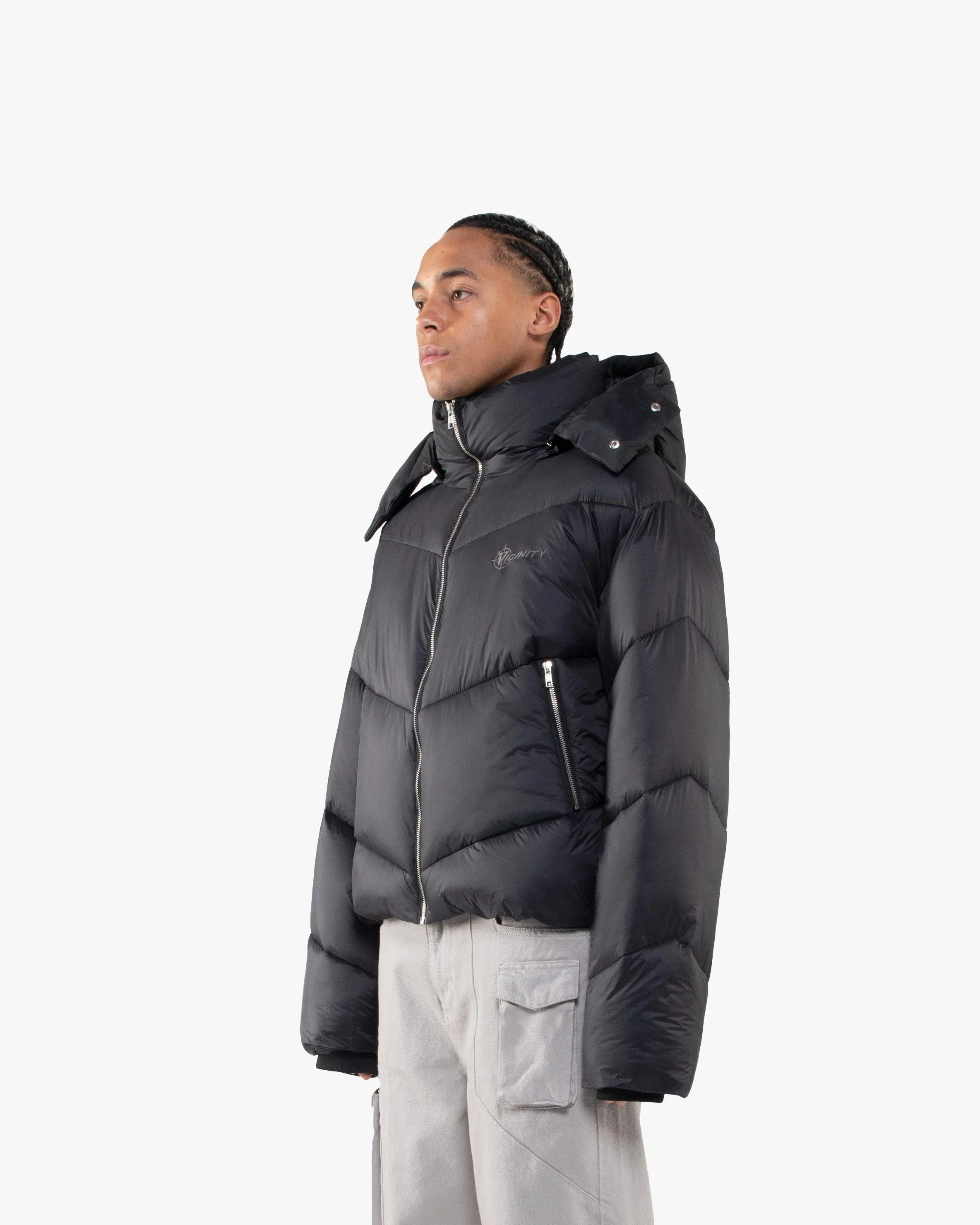 V-PUFFER JACKET BLACK