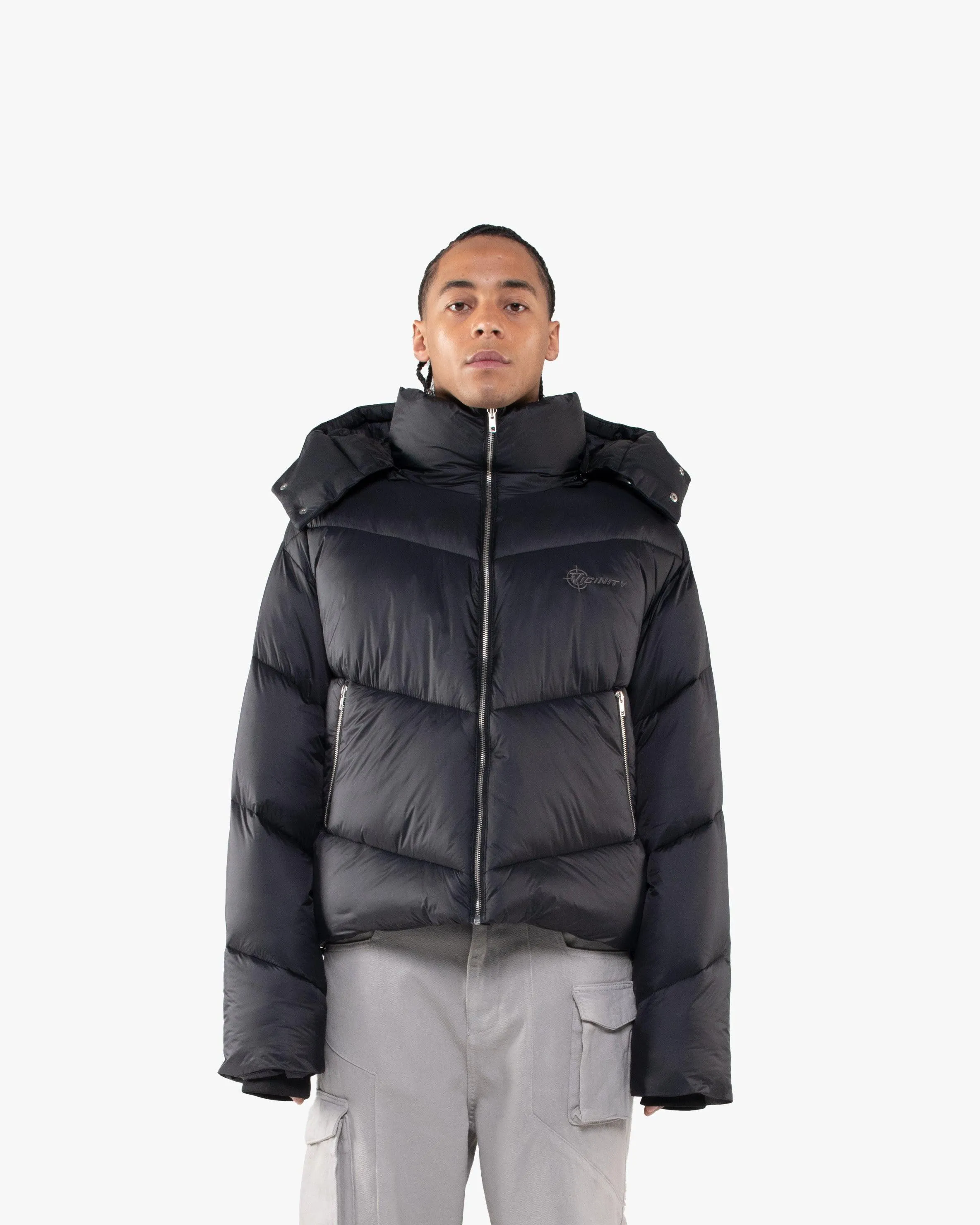 V-PUFFER JACKET BLACK