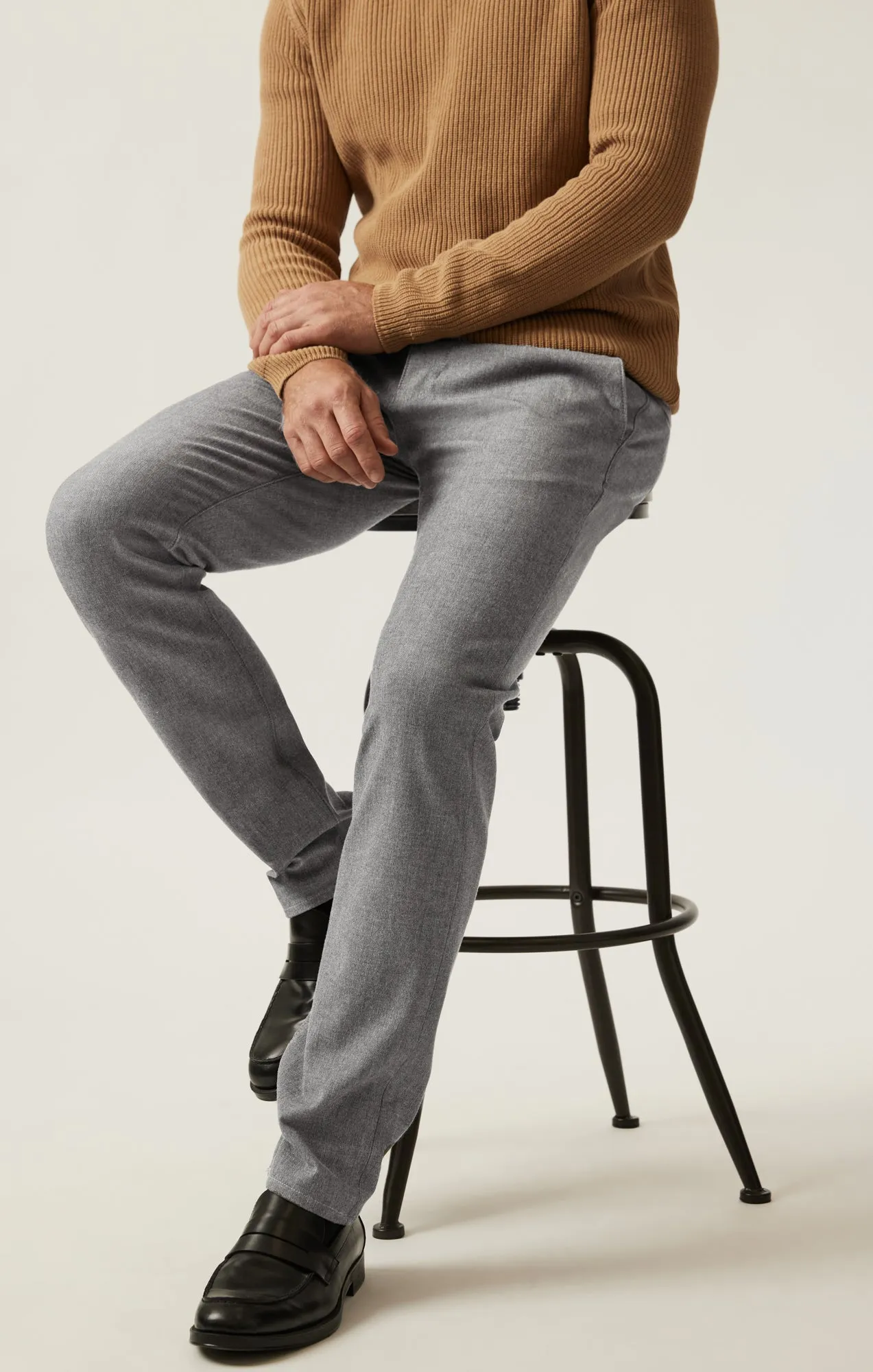 Verona Slim Leg Chino Pants in Grey Elite