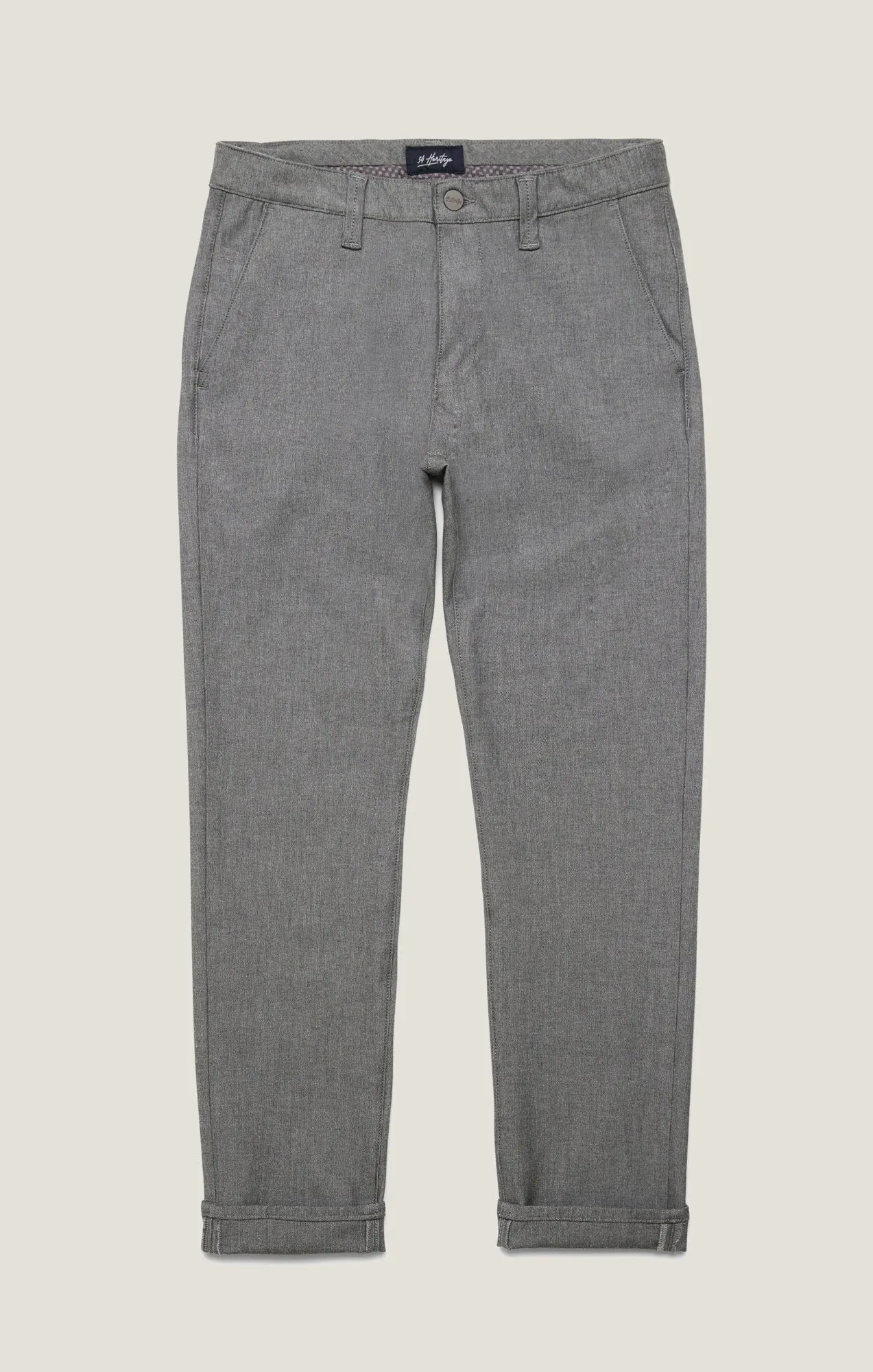 Verona Slim Leg Chino Pants in Grey Elite