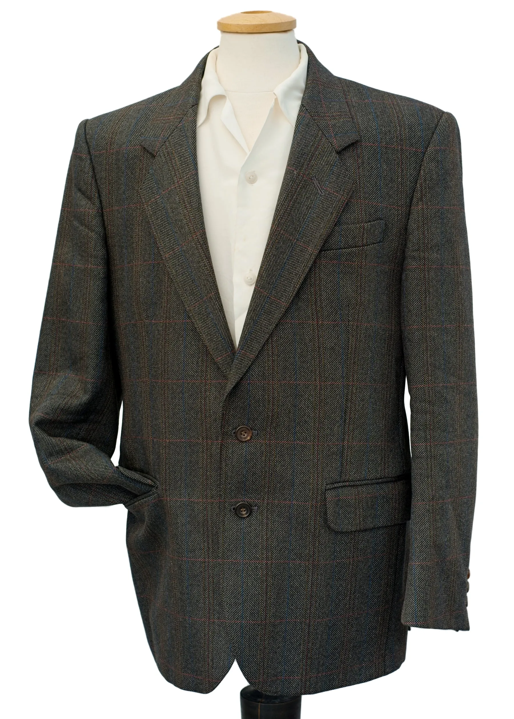 Vintage Grey Wool Check Tweed Blazer by R.V. Andersons Ltd York