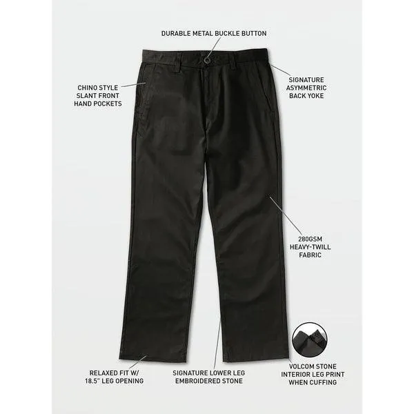 Volcom Stone Frickin Skate Chino Pant Black