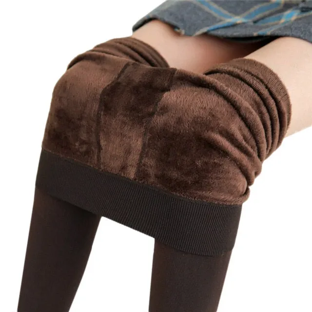 Warm comfy velvet leggings